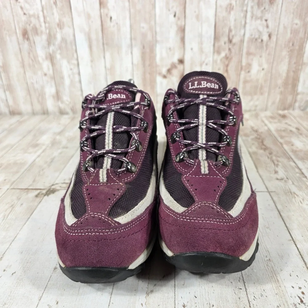 LL Bean Women 8 Wide Snow Sneaker Waterproof Primaloft Plum Purple Hiking Boot